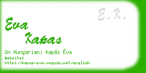 eva kapas business card